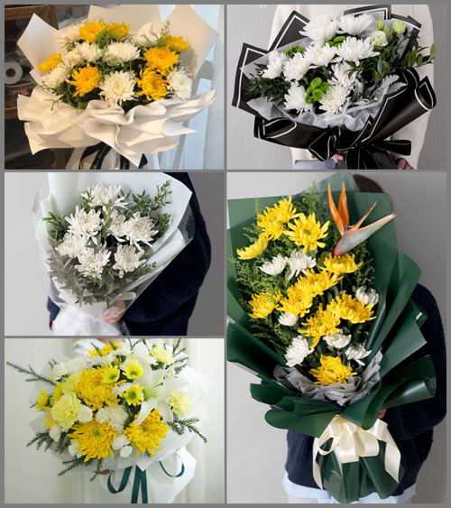 西藏阿里革吉县白事花束代送